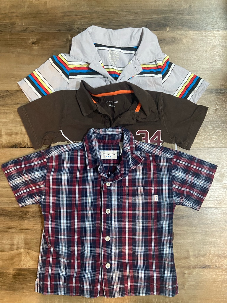 Boys Collared Short Sleeve Shirts